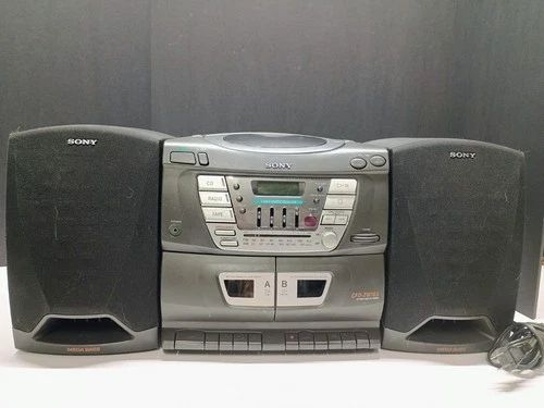 Vintage SONY CFD-ZW165 AM/FM Stereo Cassette Recorder CD Boombox no remote works