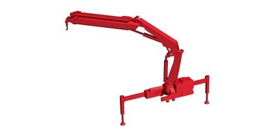 Herpa 054126 - 1/87 Hiab Ladekran X-HIPRO 232 E-3 mit Haken, rot - Neu