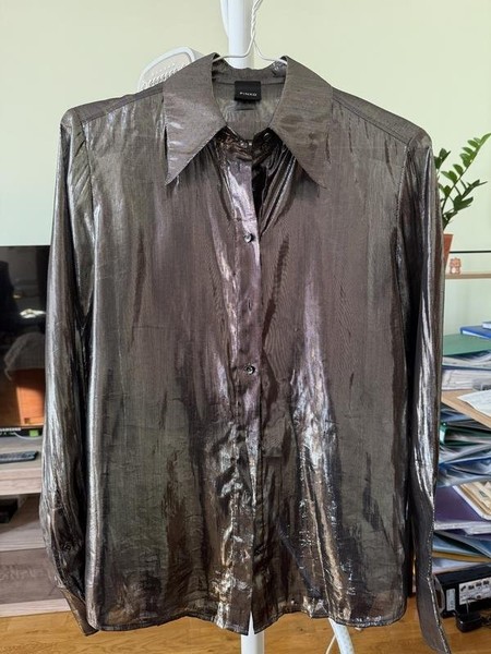 Women Pinko Shirt Grey Viscose 34