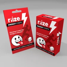Riize Energy Strips with Caffeine – Fast-Acting Sublingual Energy Supplement