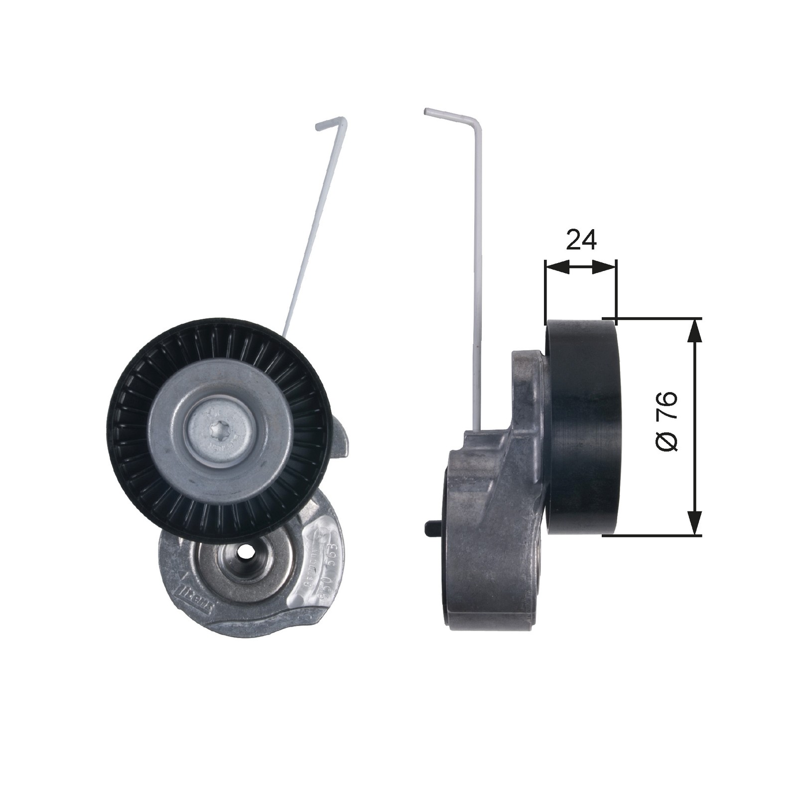 T38495 GATES BELT TENSIONER, V-RIBBED BELT FOR LAND ROVER VOLVO