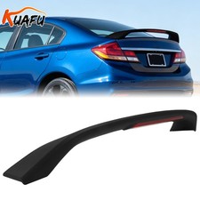 For 12-15 Honda Civic 4dr Si Rear Trunk Spoiler Wing Led Brake Light Lamp