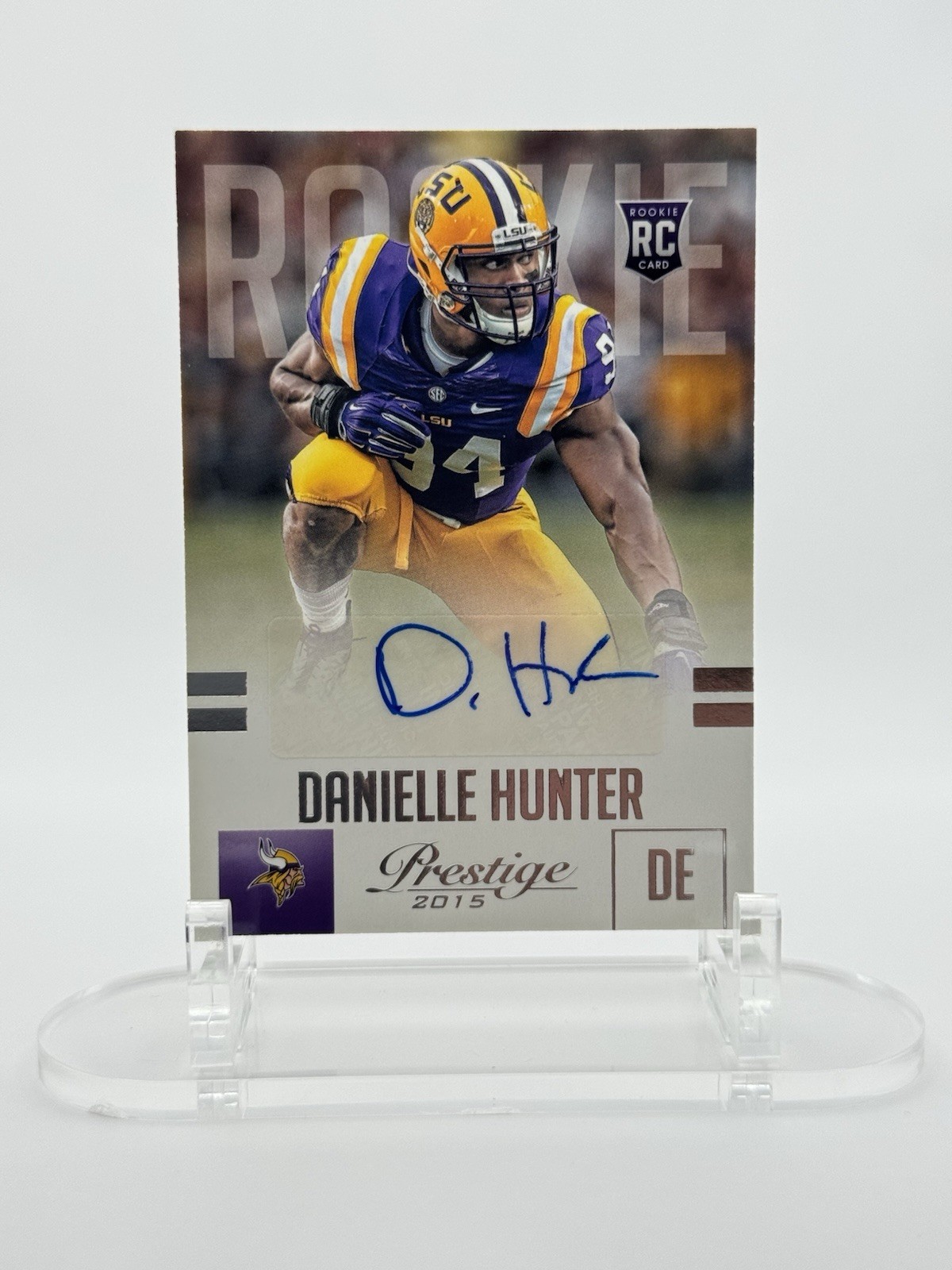 Panini 2015 Prestige Danielle Hunter Rookie RC Autograph #219