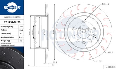 ROTINGER Rotori Disco Freno Anteriori (Coppia) 278mm Per Auto – Set 2 Pezzi Con Rivestimento Anticorrosione