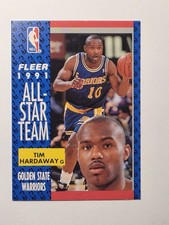 Tim Hardaway Sr. 1991-92 Fleer #216 Golden State Warriors ALL-STAR HOF INDUCTEE