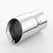 Tri-hybers Exhaust Tip 3 Inlet 3.5 Out Angle Cut 5.67 Length Dual Wall Ss304