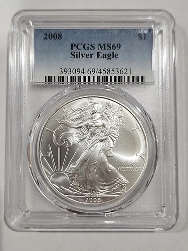 2008 Silver American Eagle MS-69 PCGS