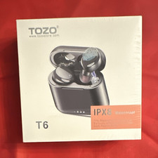 TOZO T6 Bluetooth True Wireless In-Ear Earbuds Black IPX8 Waterproof Mic
