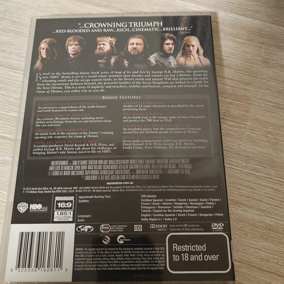 Game of Thrones Complete DVD Blu-Ray Seasons 1-8 1 2 3 4 5 6 7 8 Regions 1 & 4 - Image 3 of 4