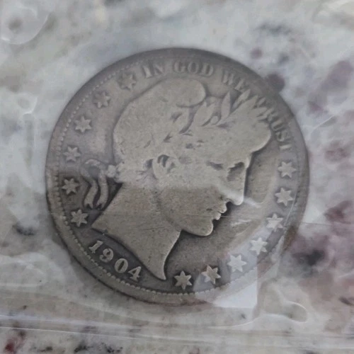 1904 Barber Half Dollar Silver 50C Circulated Business Strike US Coin