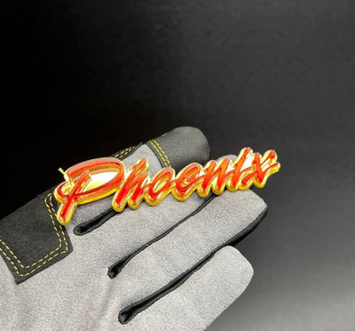 1PC PHOENIX Custom Text 3D Acrylic Car Emblem Badge Multicolor Fender Decal