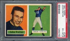 1957 Topps #138 Johnny Unitas RC PSA 6 HOF Baltimore Colts 2782
