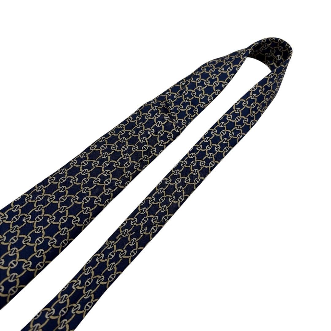 Hermes Tie, Classic Pattern, 9cm Width, Excellent… - image 4