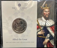 Royal Mint 2021 Alfred The Great £5 BUNC Coin
