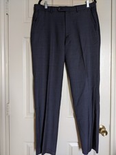 Lauren Ralph Lauren Vintage Wool Dress Pants Navy Plaid 34x32 Workwear