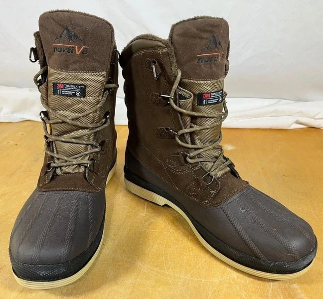 NORTIV 8 Men's Snow Size 12 M Boots Dark Brown Waterproof Outdoor Boots 170390-M