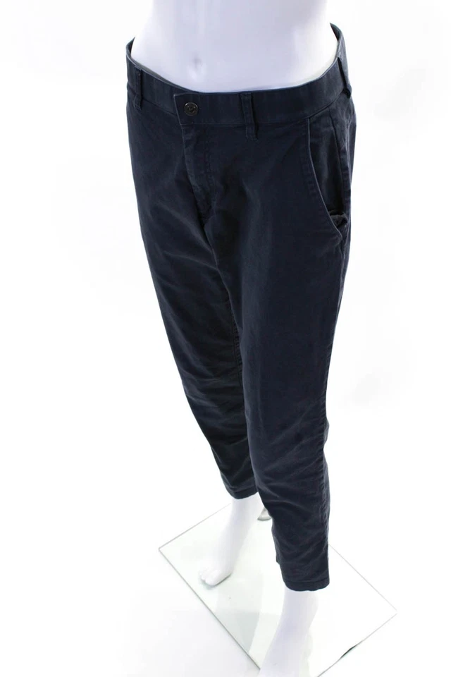 Pantalones Fabletics Mujer Algodón Tiro Medio Pierna Recta Azul Marino Talla M Foto 2 de 4