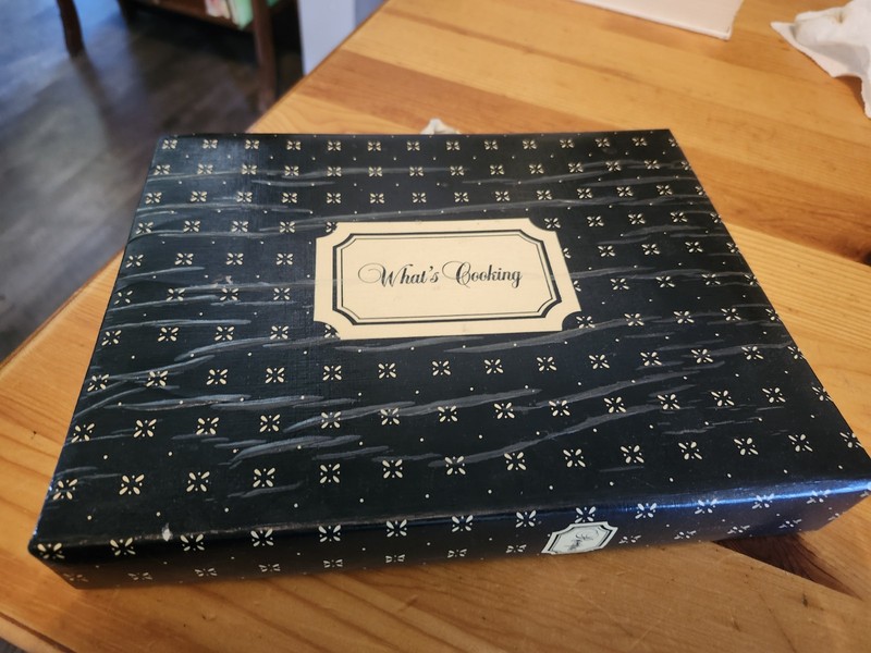 Hardcover Black Recipe  Organizer with Ribbon Tie Closure