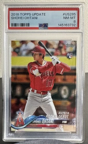 Shohei Ohtani Topps 2018 Update Rookie Debut US285 PSA 8 Los Angeles Angels