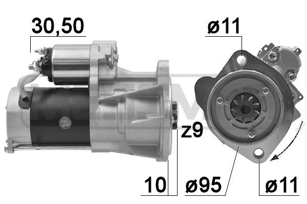Messmer Starter 2.5 KW FüR Nissan Terrano II 3.0 Di 4WD Interstar Kasten Dci-image