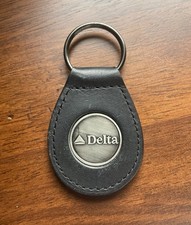 Hard To Find Collectible Delta Air Lines 2000-2004 Soft Widget Leather Keychain