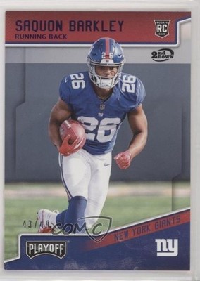 2018 Panini Playoff Rookies 2nd Down /49 Saquon Barkley #201 Rookie RC 4g0