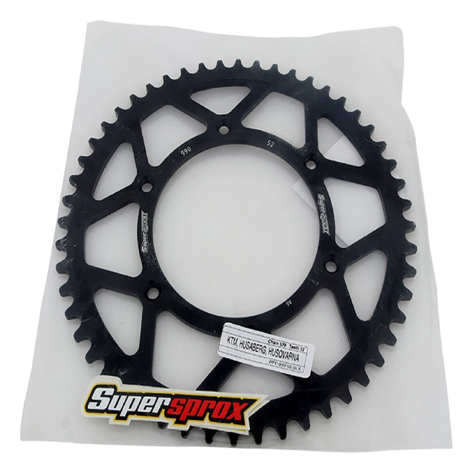 Supersprox Rear Steel Sprocket Black 52T For Husaberg 300 TE 11-17 Foto 4 de 4