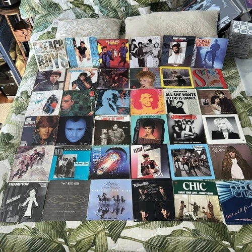 LOT 36 Record PICTURE SLEEVES 45 80s New Wave Rock No Vinyl Journey Huey Yes REO