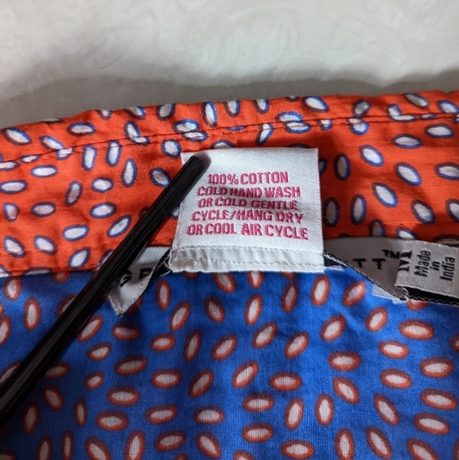 Orange Dot Ruffle Sleeve Button Down By Gretchen … - image 7