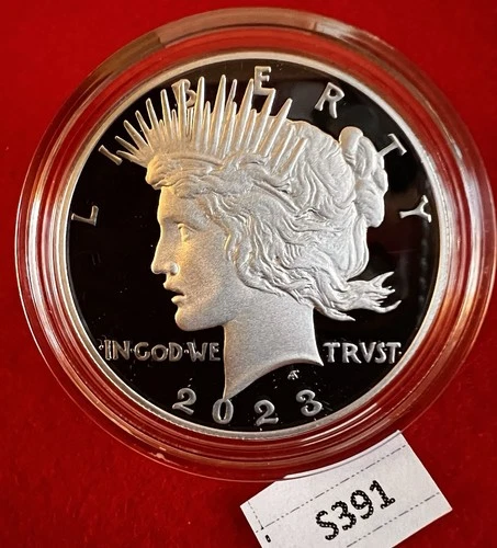 2023-S Proof Peace Silver Dollar W / OGP & COA  S391