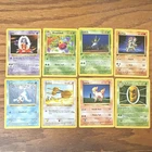 Pokémon WotC Base Set 8-Card Lot, shadowless & some 1st eds. Mixed conditions