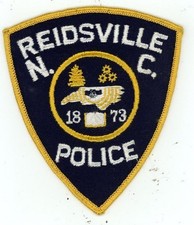 NORTH CAROLINA NC REIDSVILLE POLICE NICE SHOULDER PATCH SHERIFF OLD BACKING
