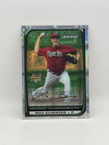 Max Scherzer [Blue Refractor] #BDP33 2008 Bowman Chrome Draft card