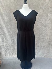 JAEGER BLACK SHORT SLEEVE DRESS EXCELLENT CONDITION UK SIZE 16