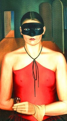 Arno Henschel - Dame mit Maske, 1928, 80x40cm, Druck Leinwand auf Holzrahmen