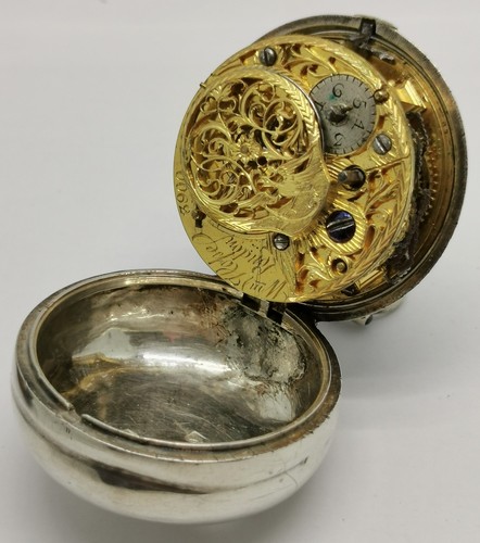 Vtg 1770 William Hope George III Solid Sterling Silver Pair Cased Pocket Watch - Picture 24 of 24