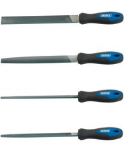 Image of Draper 200mm Engineers Metal Soft Grip Square Half Round Flat Double Ended Files