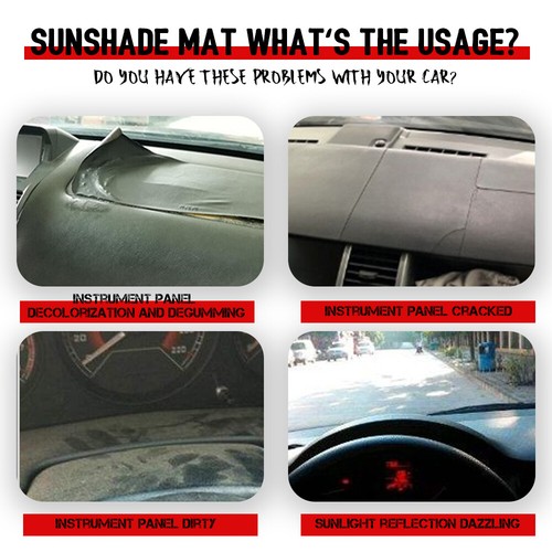 Dash Cover Mat For Ford Edge 2011-2014 Dashboard Mat Sun-proof Interior Pad - Foto 2 di 8