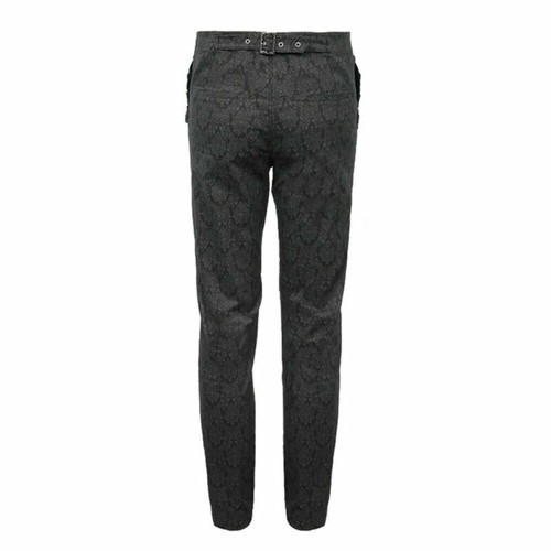 Pantalón Largo Gótico Elegante Para Hombre Simple Jacquard Informal Gótico De Colección - Imagen 10 de 15