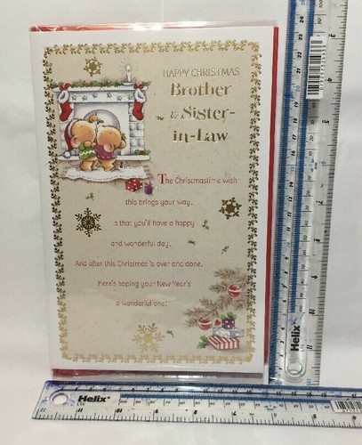 Christmas Card Traditional Brother Sister Mum Dad Xmas Greeting Cards -in-Law - Picture 31 of 182