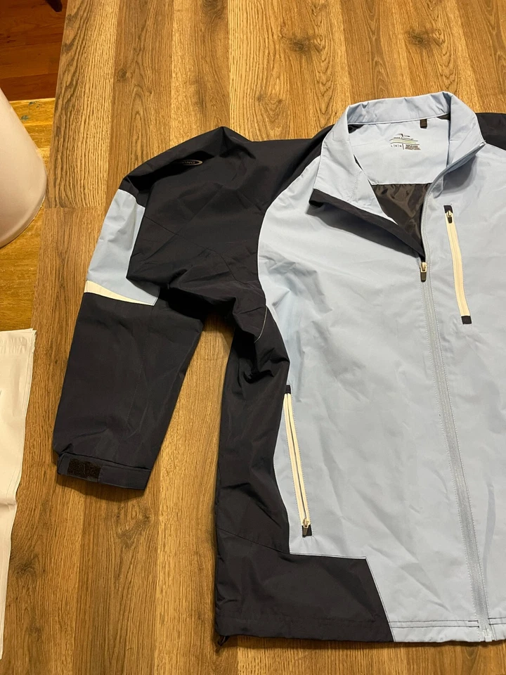Page & Tuttle Jacket, Men's Size Large, Light/Dark Blue, Windbreaker, Zip up - Image 3 of 4
