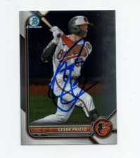 CESAR PRIETO SIGNED 2022 BOWMAN CHROME DRAFT CARD AUTO