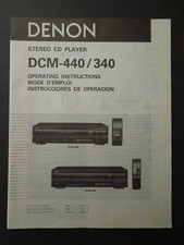 Vintage DENON DCM-440/340 Stereo CD Player Instruction Manual