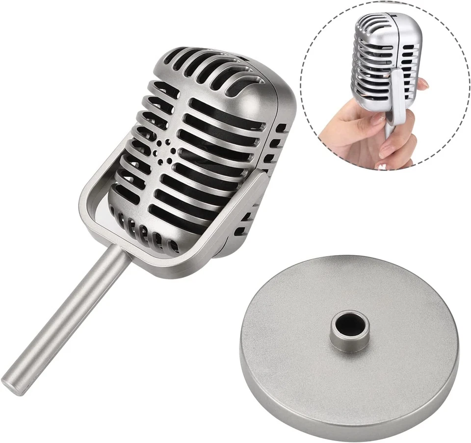 Microphone Vintage Look Old Style Dynamic Vocal Classic Retro Studio Stage Voice - Image 2 of 4