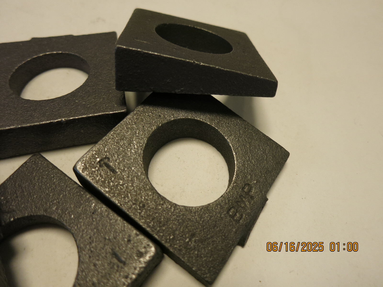 1" Beveled Square Washer Malleable Plain Lot of 20  New