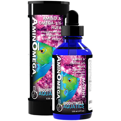 Brightwell Aquatics AminOmega 125mL Marine Fish & Invertebrate Liquid Amino Acid