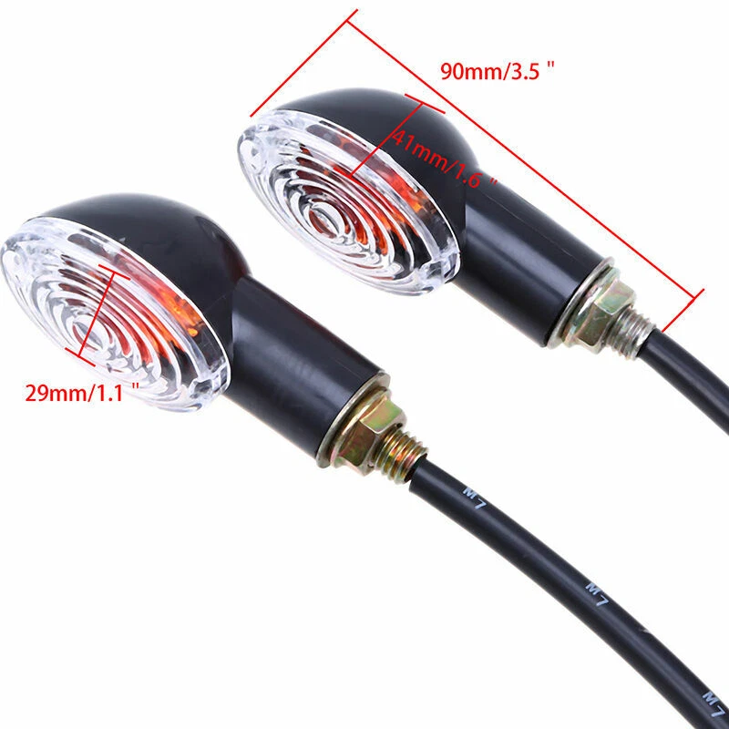 2 задних указателя поворота 12 В для мотоцикла скутера грязи желтые - Изображение 3 из 4