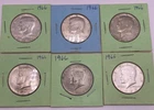 Six (6) 1966 Kennedy half dollar coins