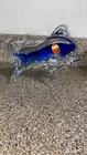 Murano Art Glass Cobalt Blue Hand blown MCM Bull Authentic Murano Italy Figure