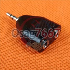 ONE copper 3.5mm Stereo male plug to 2 3.5mm Stereo Female jack adapter NEW